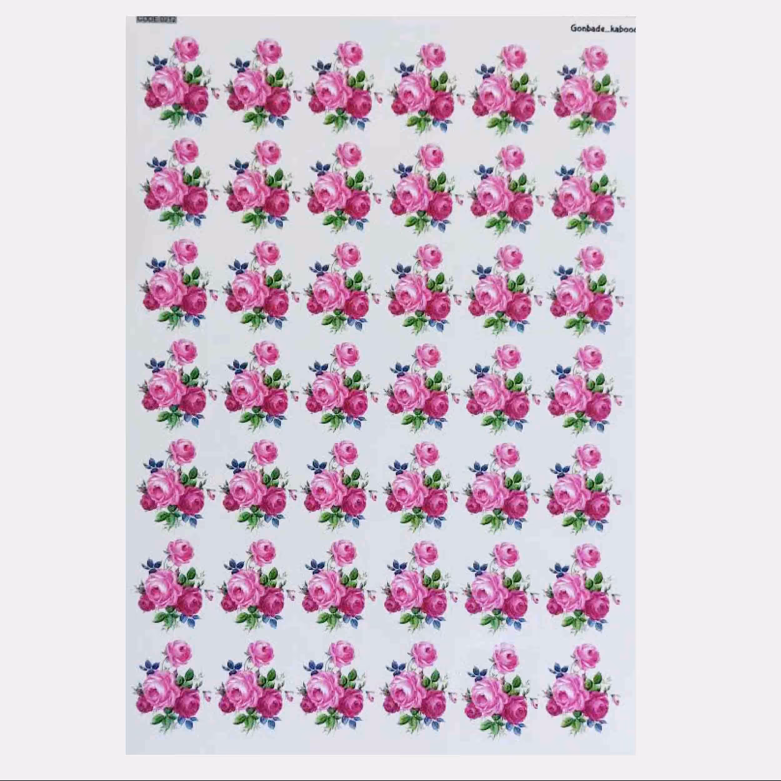 ترنسفر مدل بوته رز کوچک ابعاد آ3