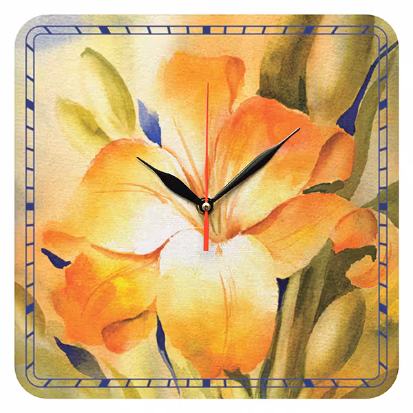 ساعت دیواری مدل 1023 طرح گل سوسن