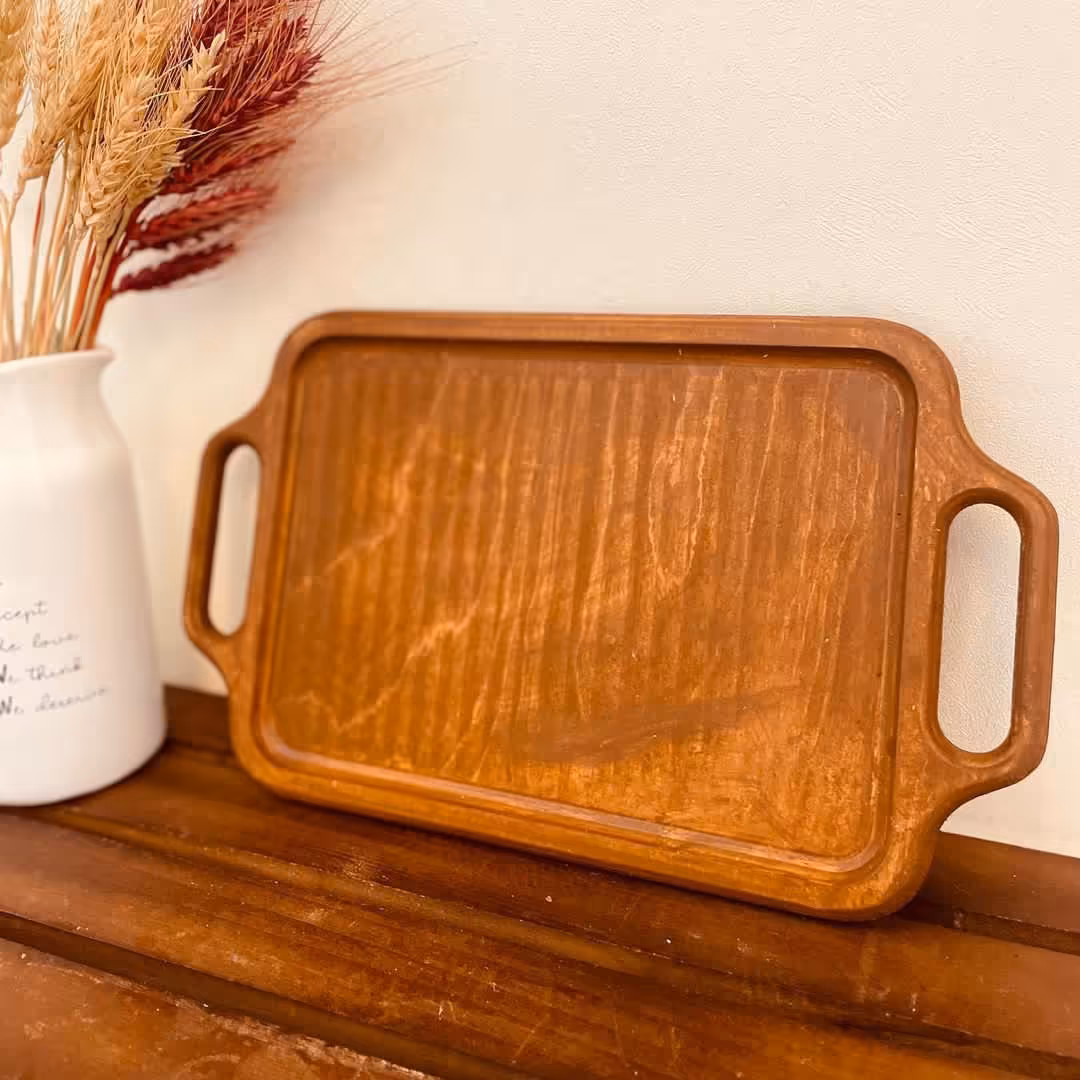 سینی دسته دار چوبی