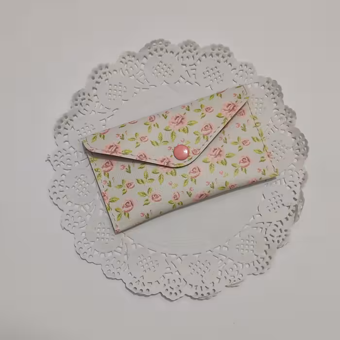 کیف دستمال کاغذی چرمی گل گلی ریز صورتی با چرم مصنوعی فانتزی