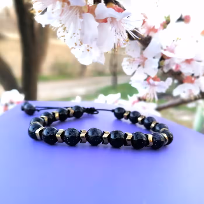 دستبند کشی با سنگ دلربا و حدید 