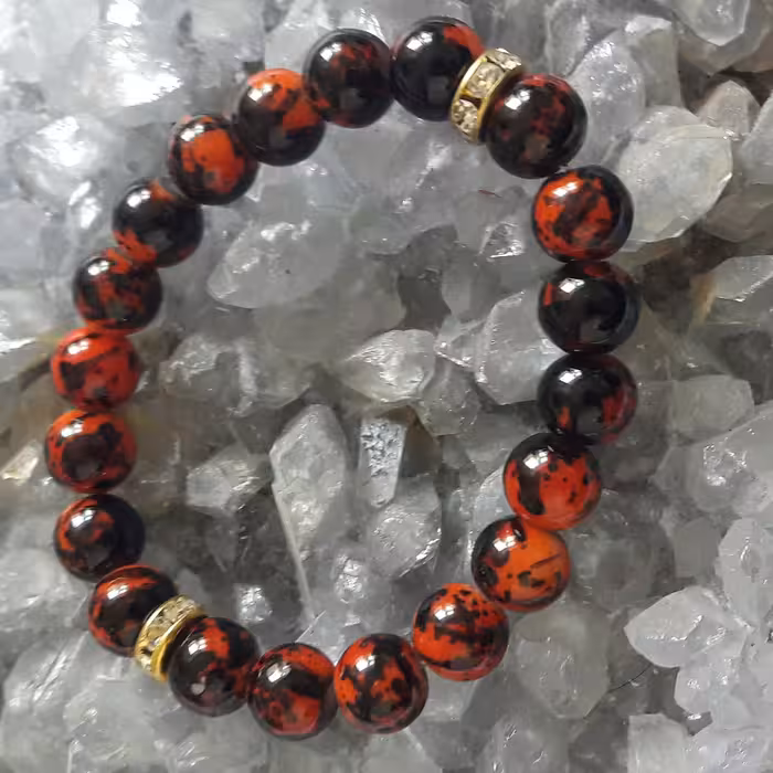 دستبند عقیق کاروالین زیبا 