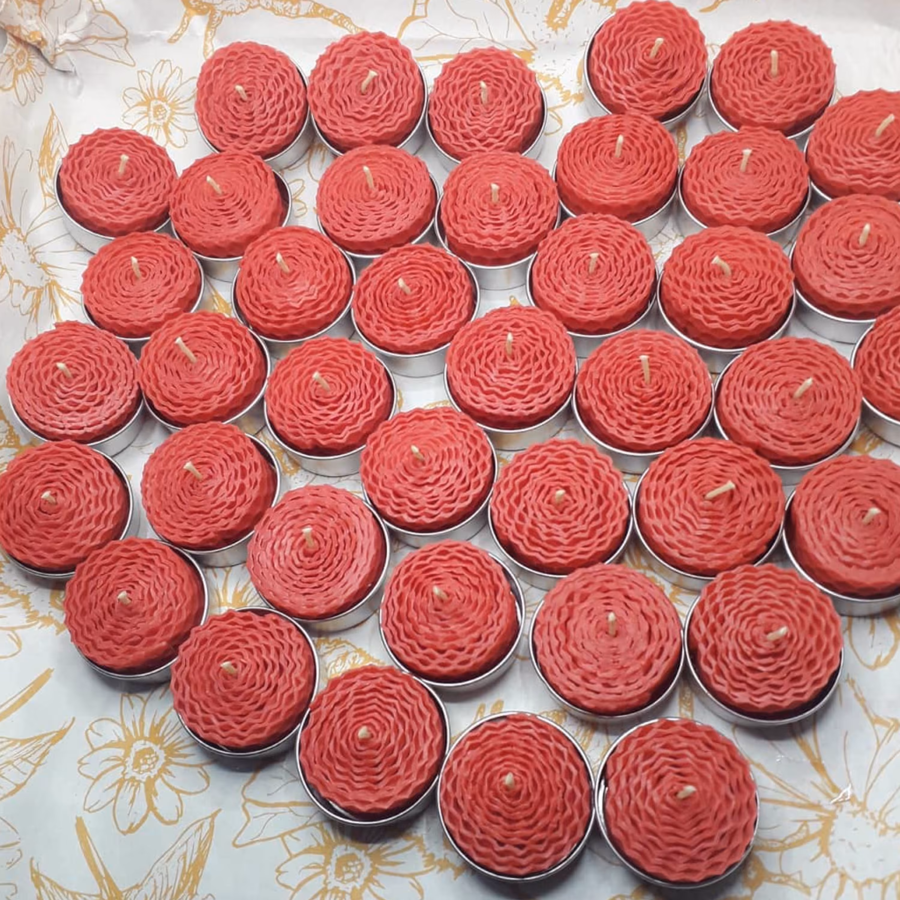 شمع وارمر موم عسلی طبیعی(پک 10 عددی)