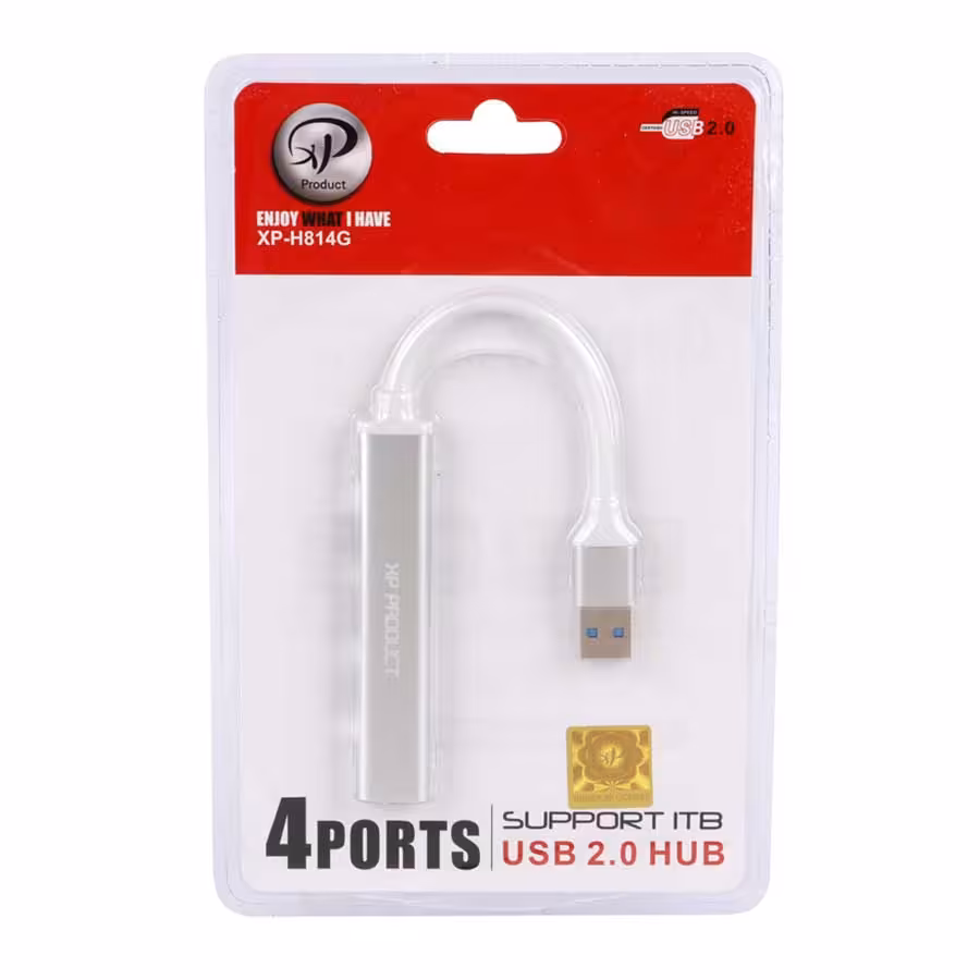 قیمت و خرید هاب USB چهار پورت ایکس پی پروداکت مدل XP-H814G | یاس ارتباط