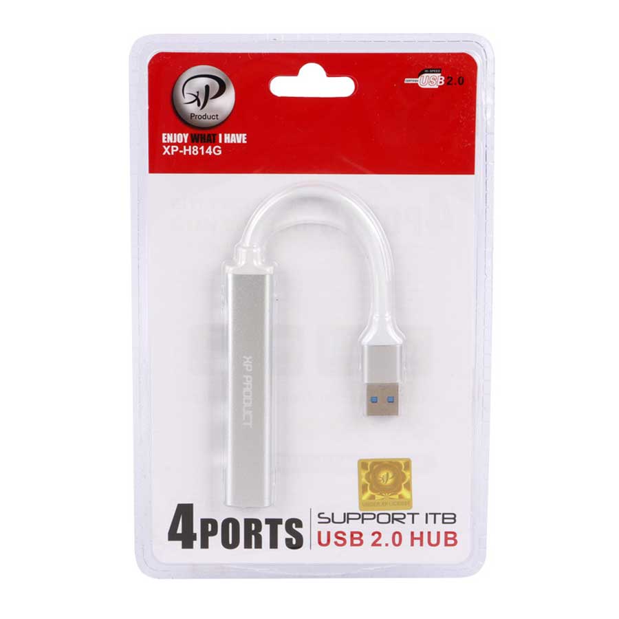 قیمت و خرید هاب USB چهار پورت ایکس پی پروداکت مدل XP-H814G | یاس ارتباط