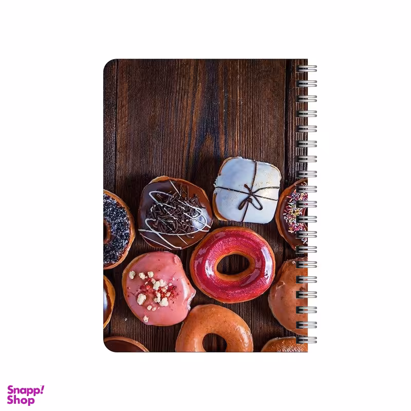 دفترچه یادداشت بامبیلیپ مدل چوبی طرح عکس دونات های رنگی کد 5656939