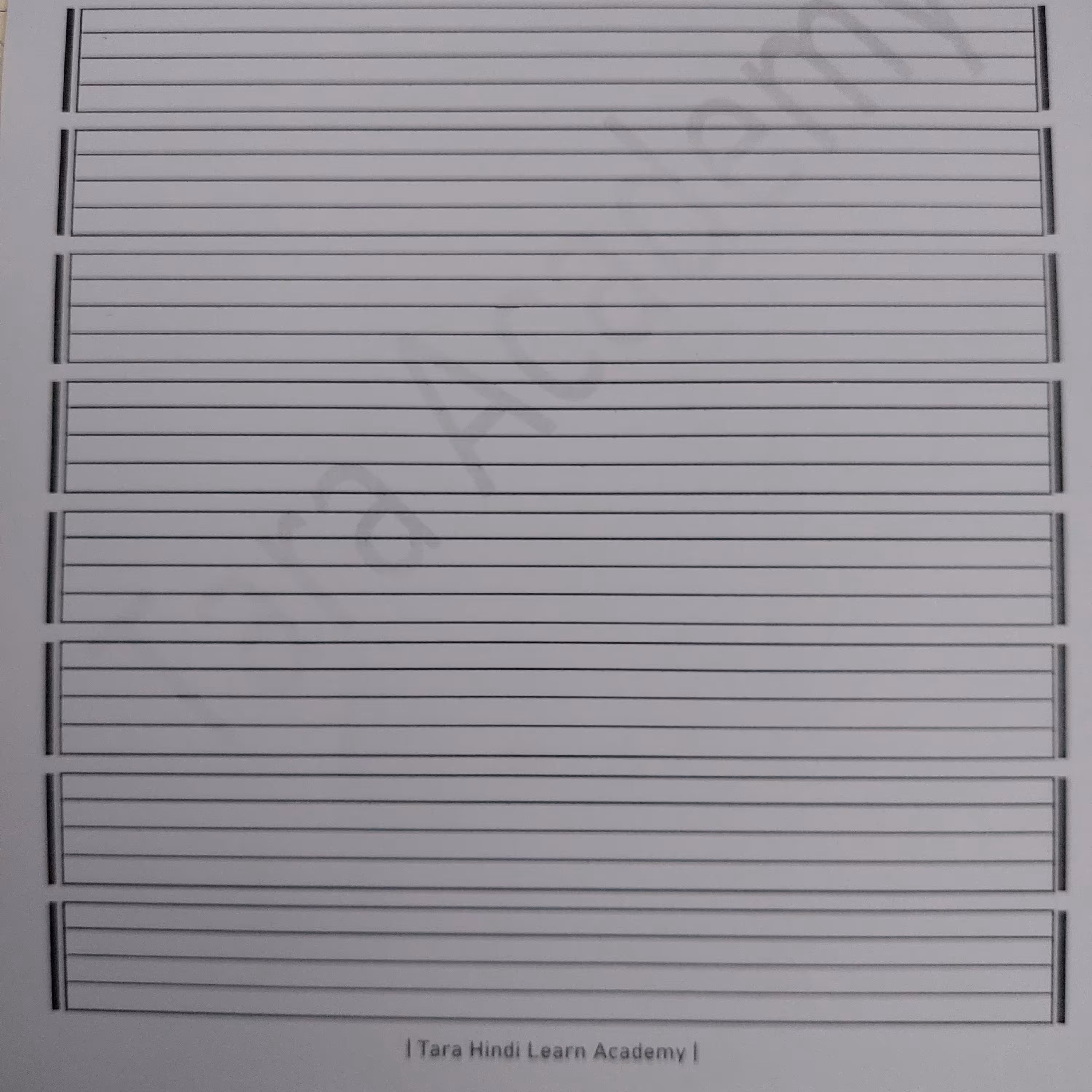 دفتر آموزش و تمرین الفبای هندی(60 برگ سیمی) در اندازه A4