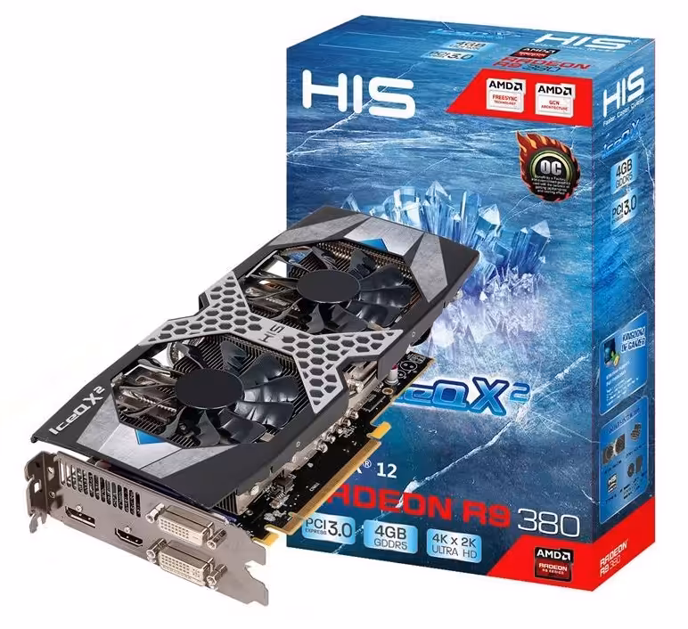 کارت گرافیک اچ آی اس مدل آر ناین 380 با ظرفیت 4 گیگابایت