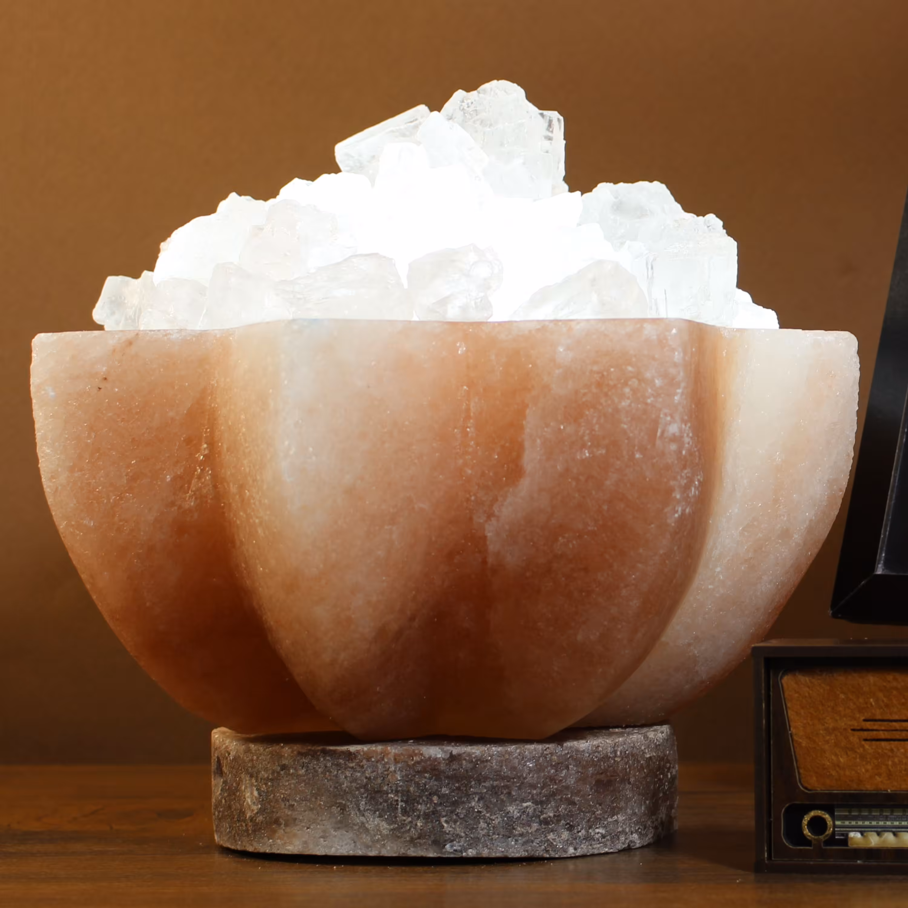 آباژور تزئینی سنگ نمک مدل ستاره بزرگ کد 5