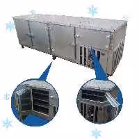 فریزر صنعتی 1200 لیتری موتور قدرت بالاتر سفارشی درب از پشت سهند ( ارسال با باربری و پس کرایه)