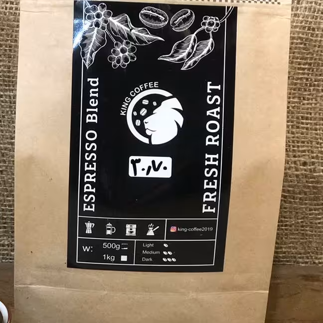 قهوه کافیین بالا(70)درصد روبوستا (30)درصدعربیکا