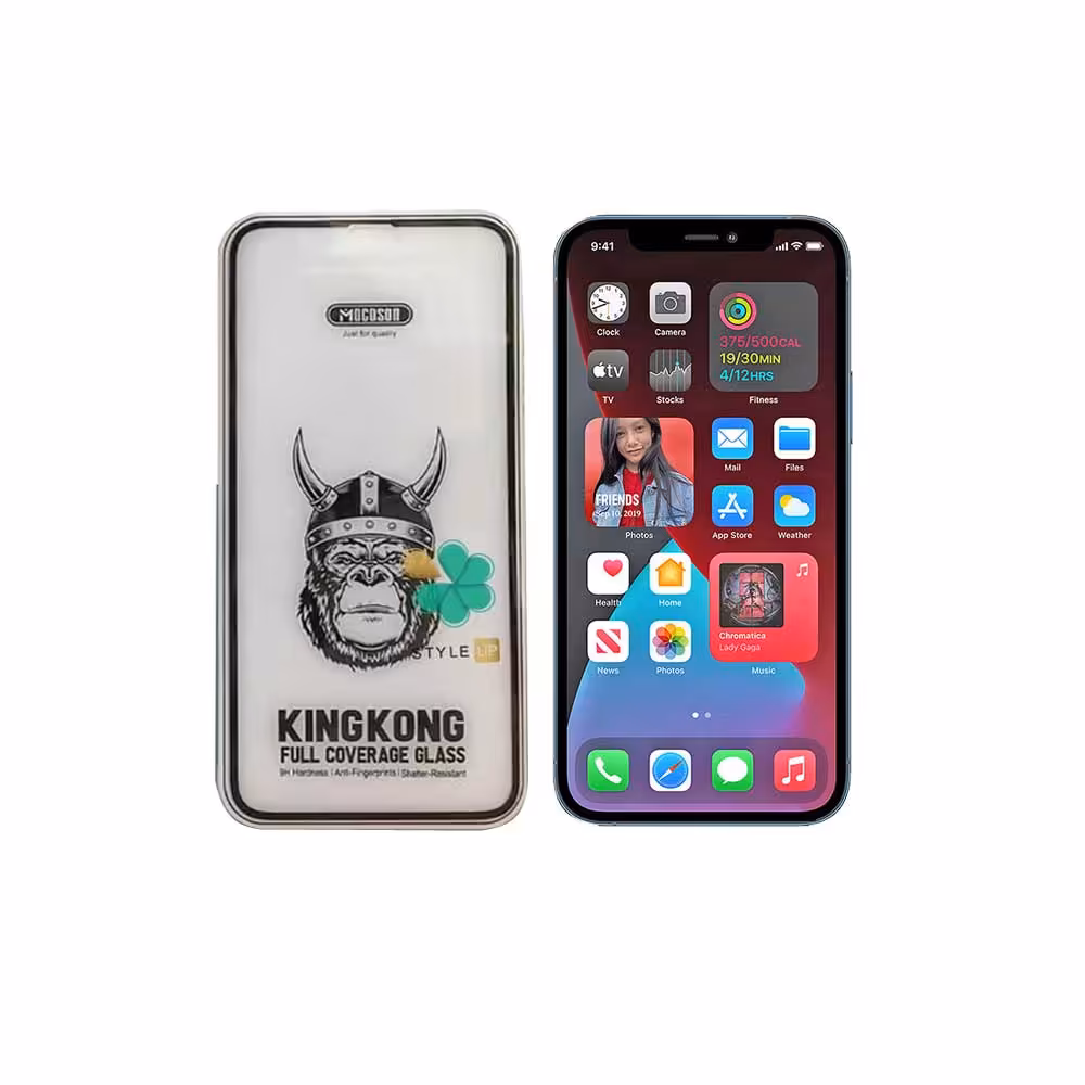 گلس برند Mocoson گوشی اپل iPhone 12 Pro Max مدل King Kong 5D