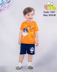 تیشرت شلوارک میمون و لنگر مهتا کد 1527