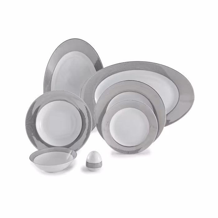 سرویس چینی زرین 6 نفره غذاخوری پالادیوم (28 پارچه)