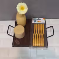کارد میوه خوری 12 تایی دافنی طرح چوب با کیفیت بالا و استیل درجه یک زیبا و شیک