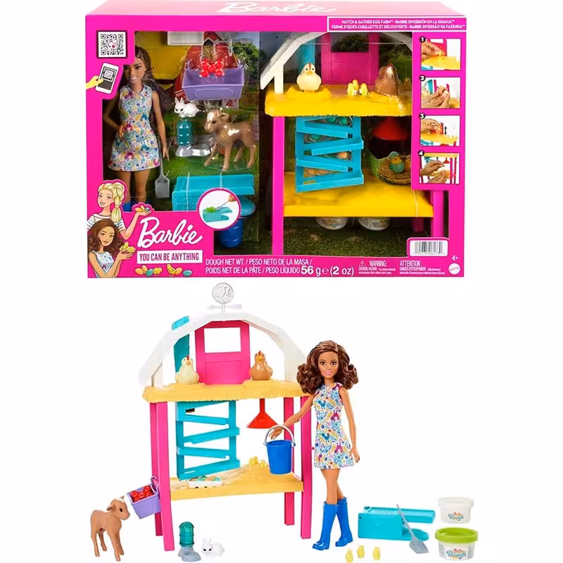 عروسک باربی و حیوانات مزرعه کد HGY88