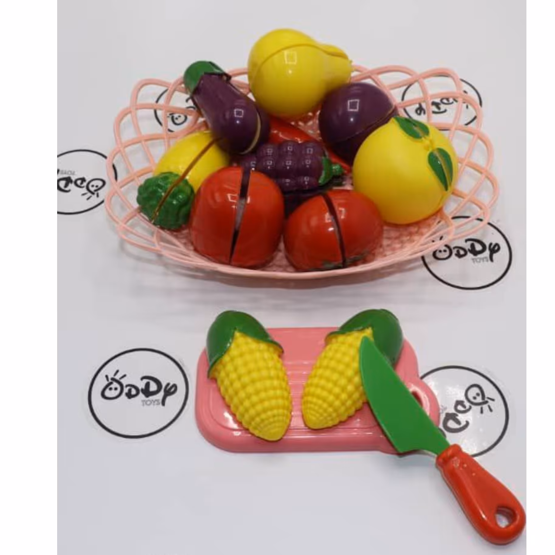  میوه برشی چسب دار همراه با تخته و چاقو