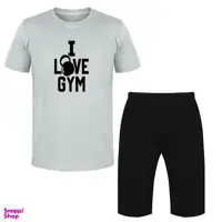ست تیشرت و شلوارک مردانه مدل GYM کد L73 T