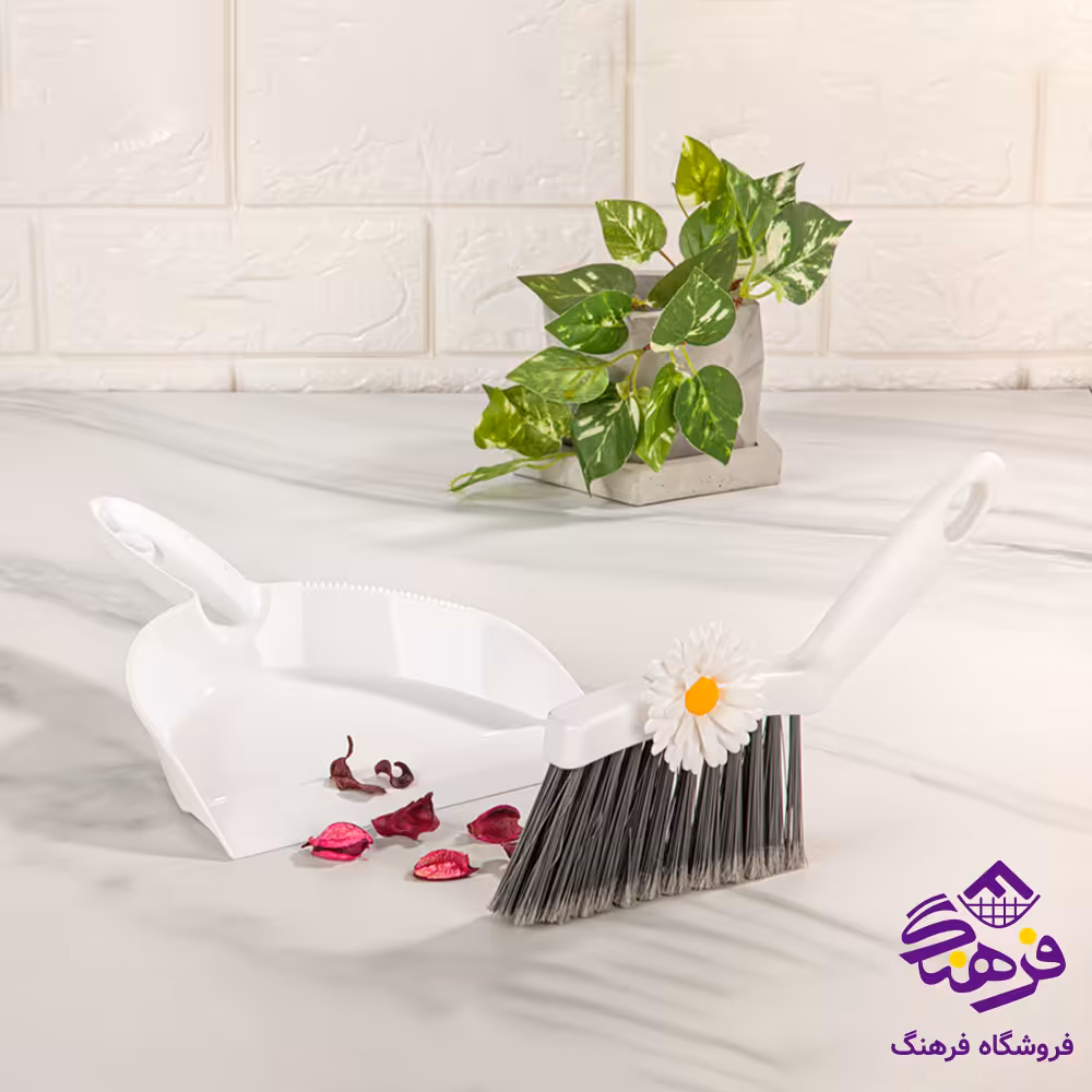 ست جارو و خاک انداز فانتزی لیمون