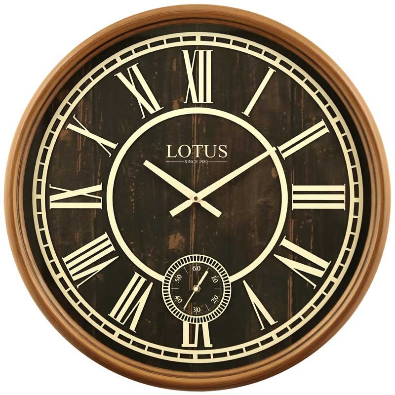 ساعت دیواری چوبی لوتوس مدل 484 سایز  60