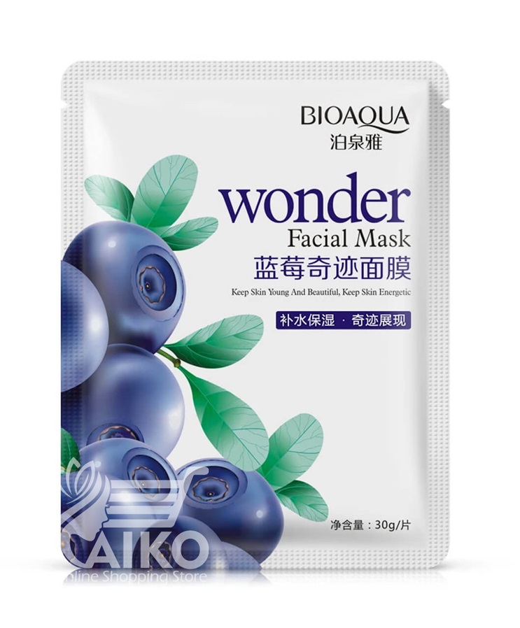 ماسک ورقه ای صورت بلوبری بیوآکوا BIOAQUA