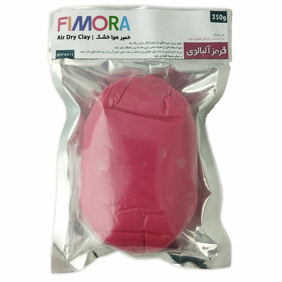 خمیر گل چینی هوا خشک قرمز آلبالوئی(250 گرمی)