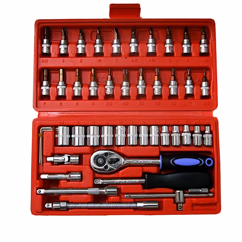 مجموعه 46 عددی آچار و سری بکس اسرانوی مدل SR-1446 سایز 1.4 اینچ

