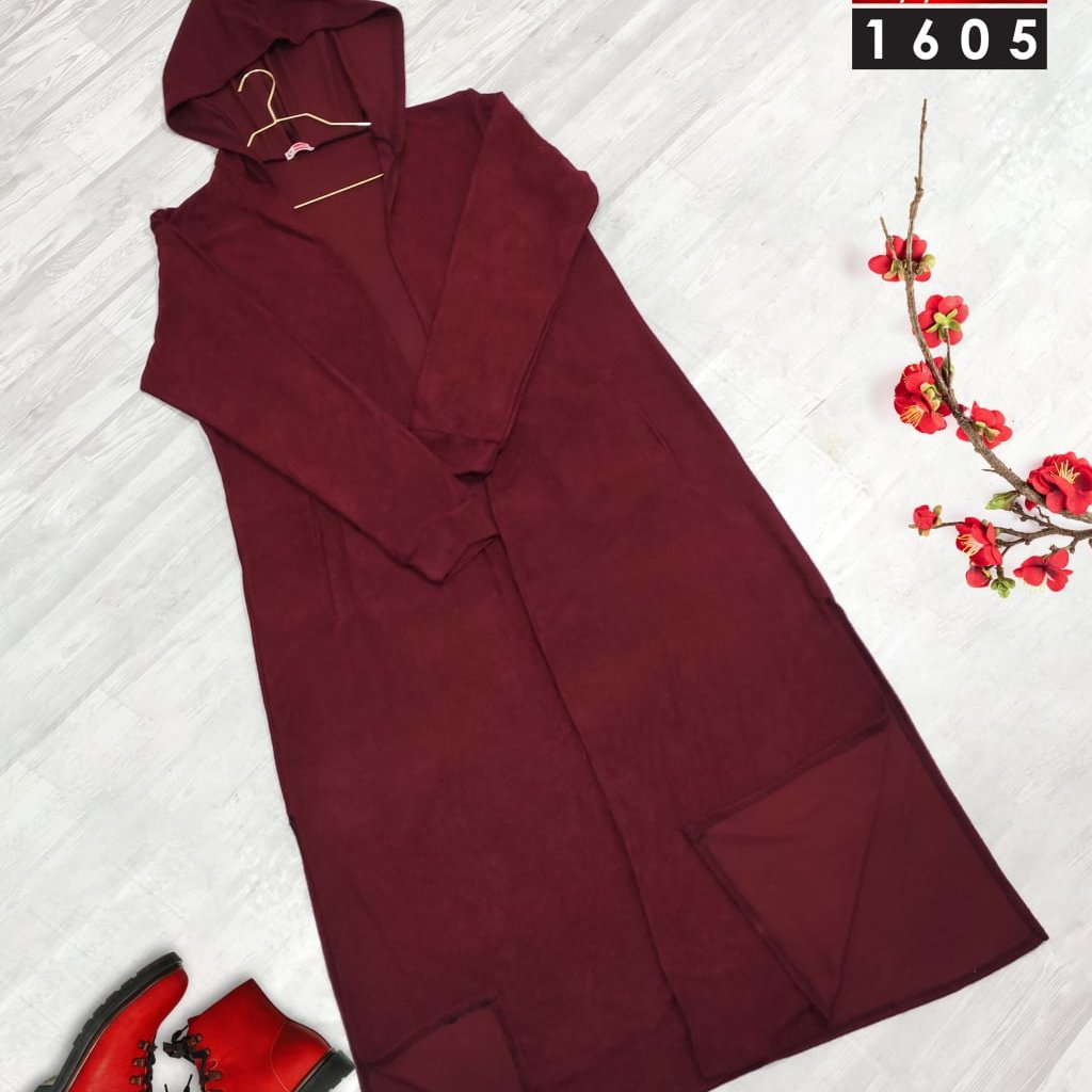 رویه 1605 مانتویی بلند حوله ای دو رنگ سایز بزرگ 44-56 ارسال رایگان