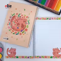 دفتر 60 برگ حاشیه دار ایمان طرح گربه