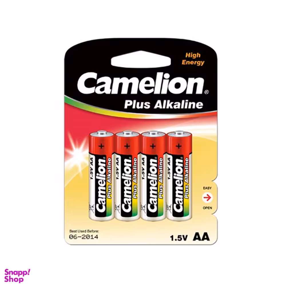 باتری کملیون (Camelion) مدل Plus Alkaline Lr6-Bp4 Aa بسته 4 عددی