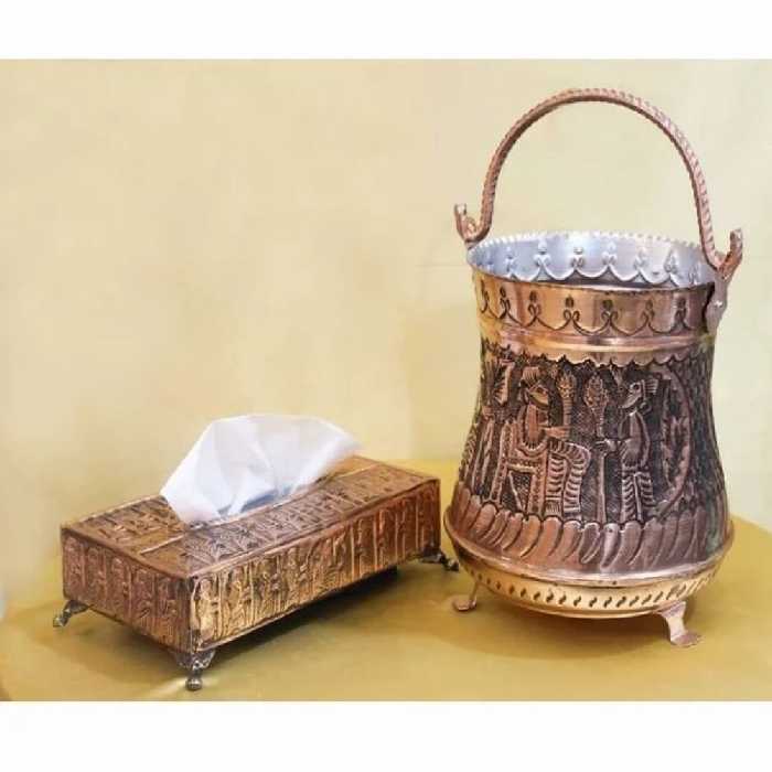 سطل و جادستمال کاغذی سیاه قلم واعلا