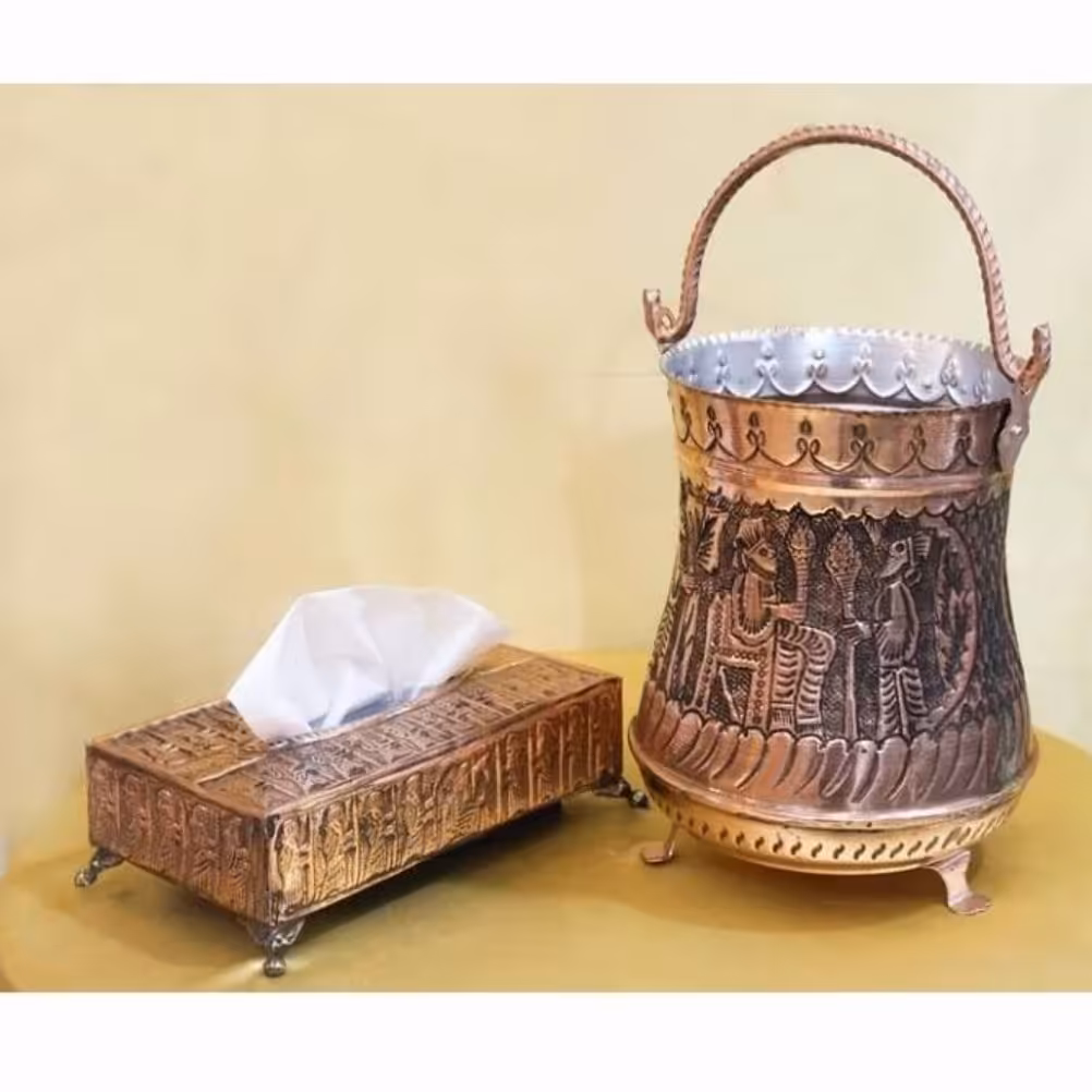 سطل و جادستمال کاغذی سیاه قلم واعلا