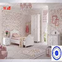 تخت جوان و نوجوان کد 99 شامل – تخت -کمد – میز ارایش – پاتختی