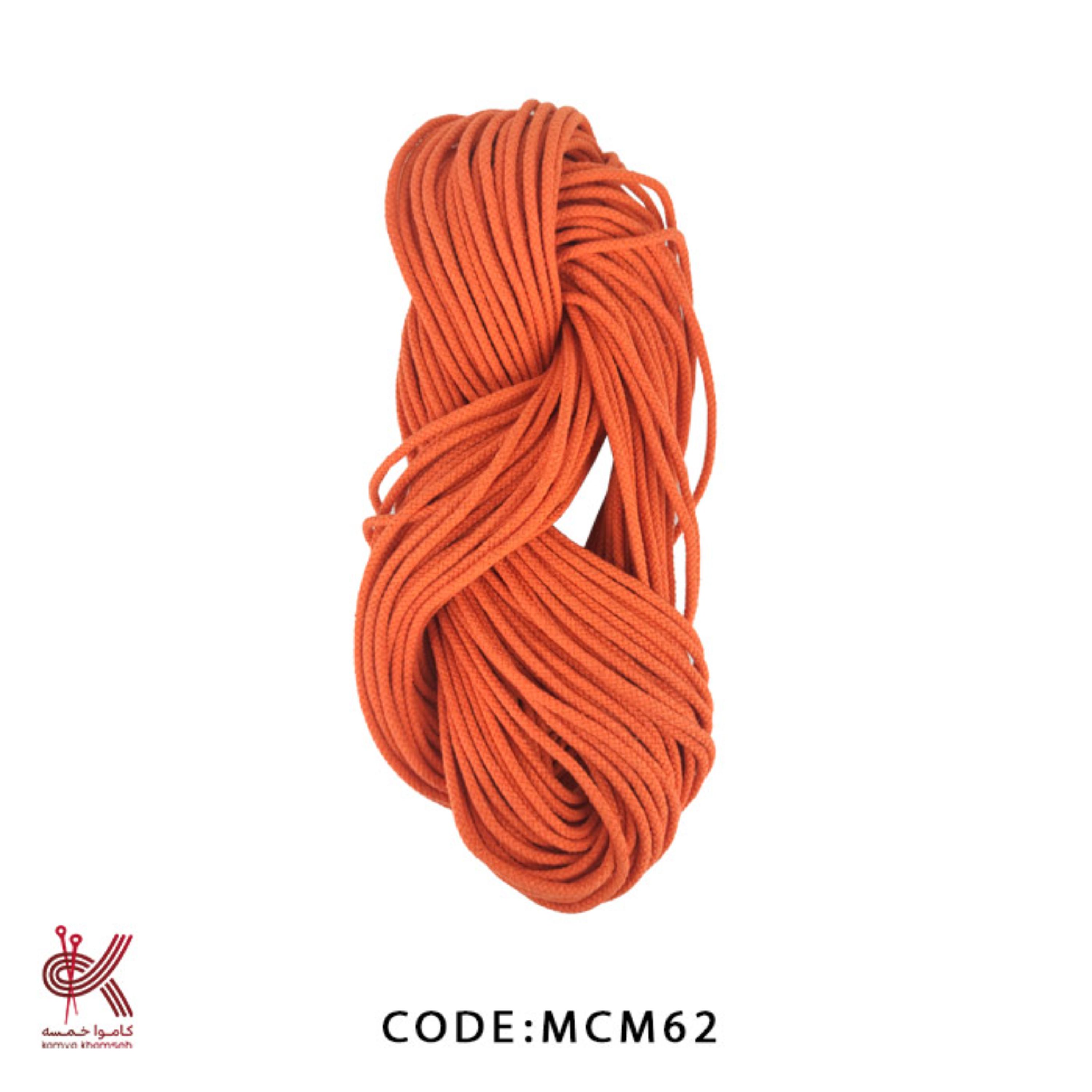 قیطان مغزدار نارنجی 6 میل کتان