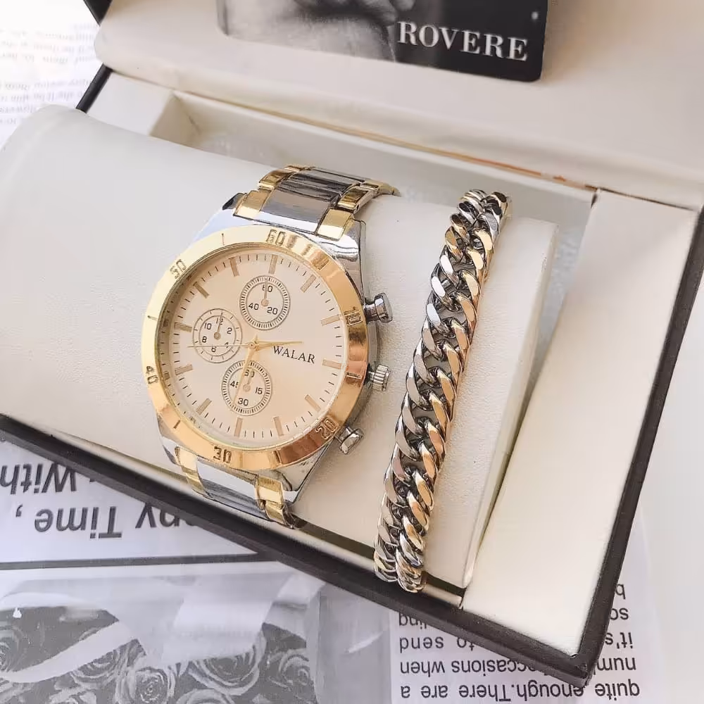 ست ساعت و دستبندلوکس مردانه ساعت استیل تایوانی مارک معروف WALAR
دستبند استیل رنگ ثابت
با جعبه شیک ساعت و باطری اضافه
