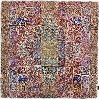 رومیزی ترمه ابریشم صفائی ابعاد 100 در 100 کد 62 با 3 رنگ متنوع  برند هاشمی