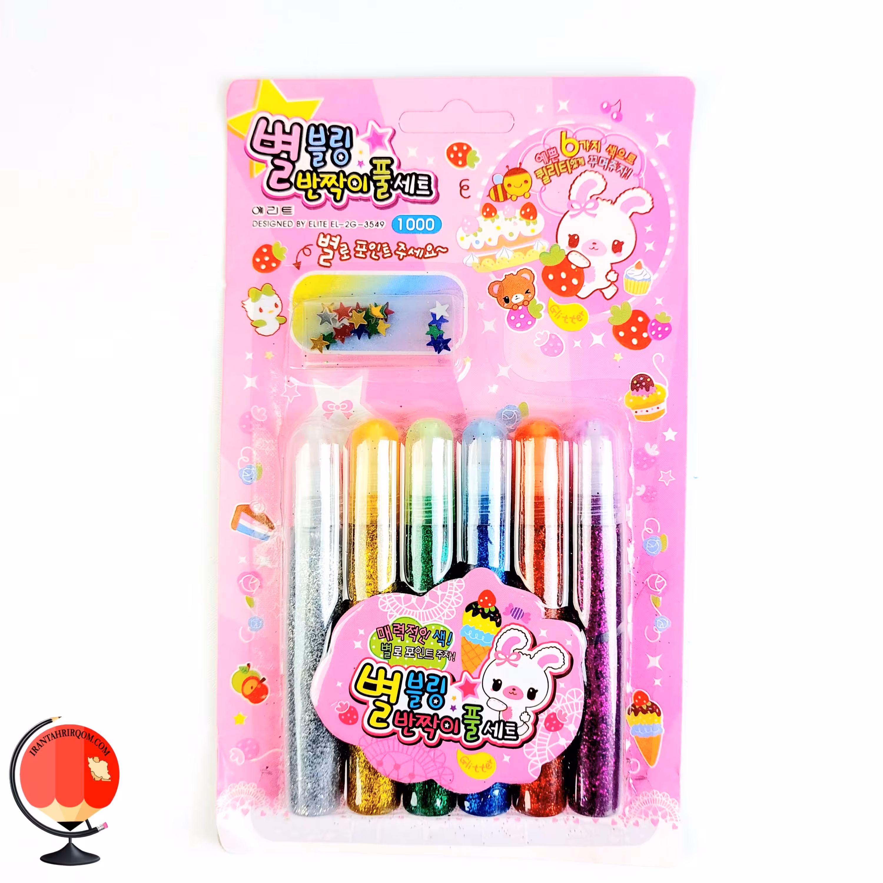 چسب اکلیلی 6 رنگ صورتی کد 20620