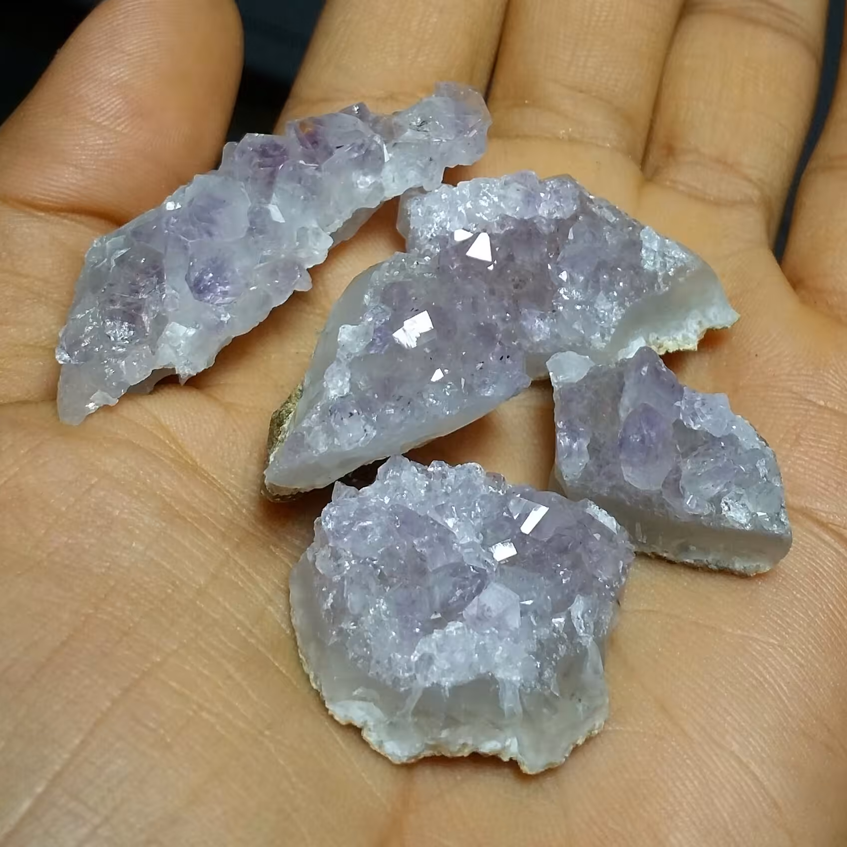 پک پنج عددی سنگ راف آمتیس آمیتیس آماتیس صد در صد طبیعی کلکسیونی  کد 10670