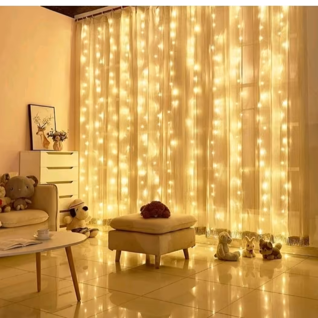 ریسه سوزنی 10متری همراه با ریموت، ریسه سوزنی ، لامپ سوزنی ، لامپ ریز ، لامپ تزیین ، ریسه ال ای دی