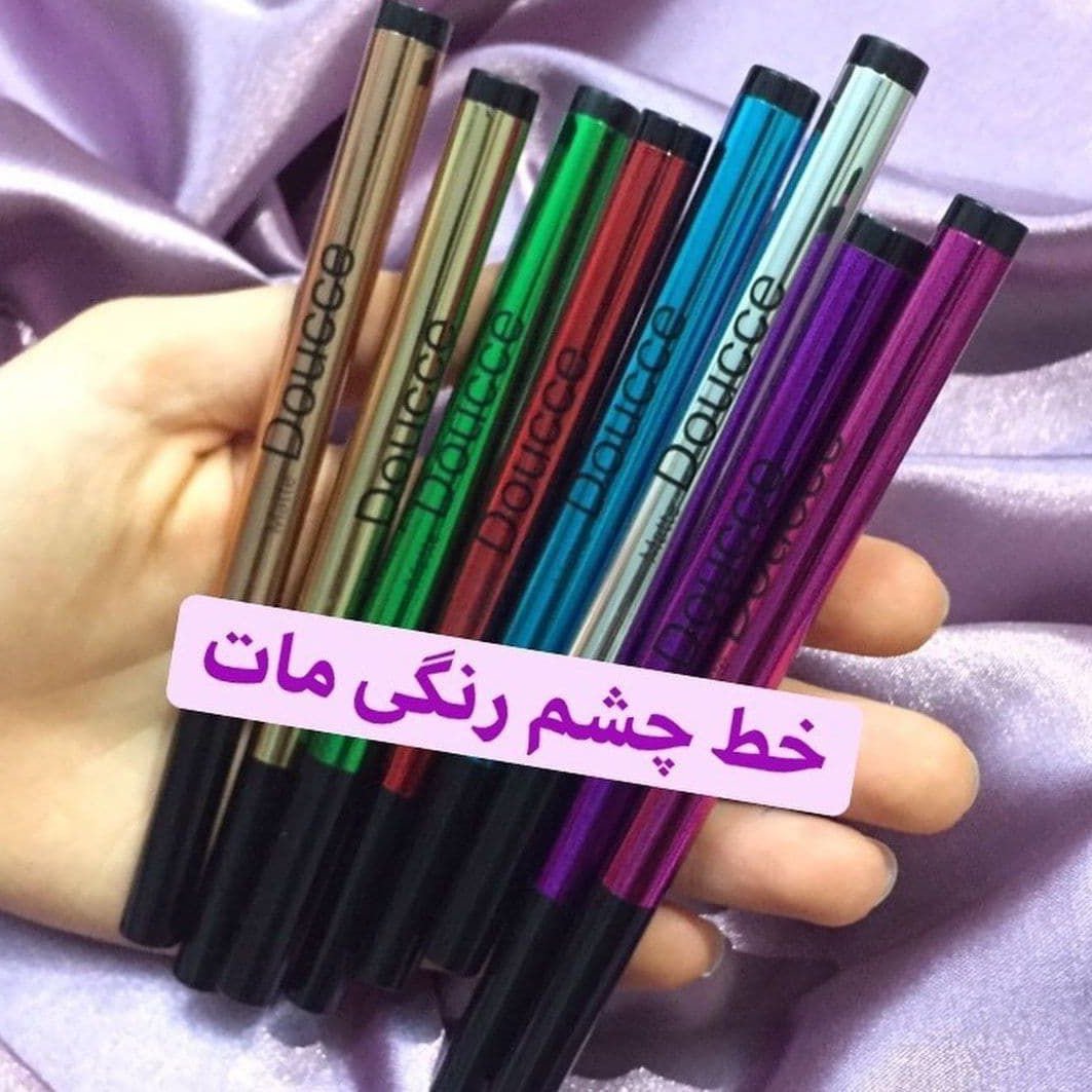 خط چشم رنگی ماژیکی مات (سبزوسرخابی)