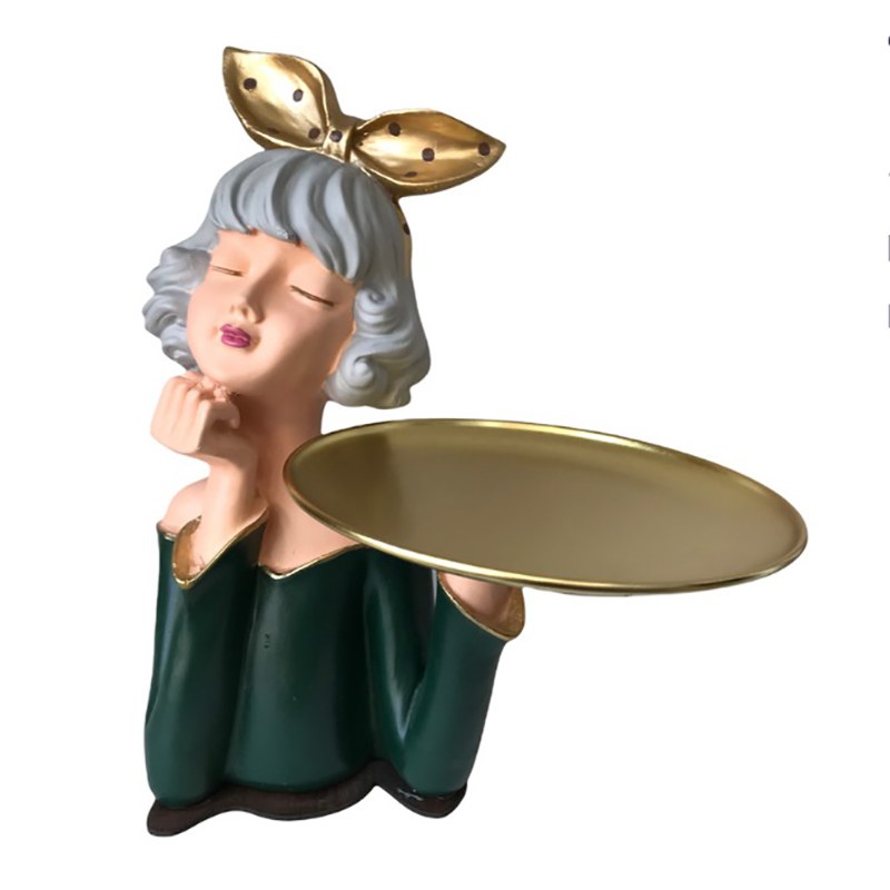 مجسمه دختر سینی به دست 5