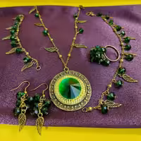 زیورآلات ست برگ و کریستال