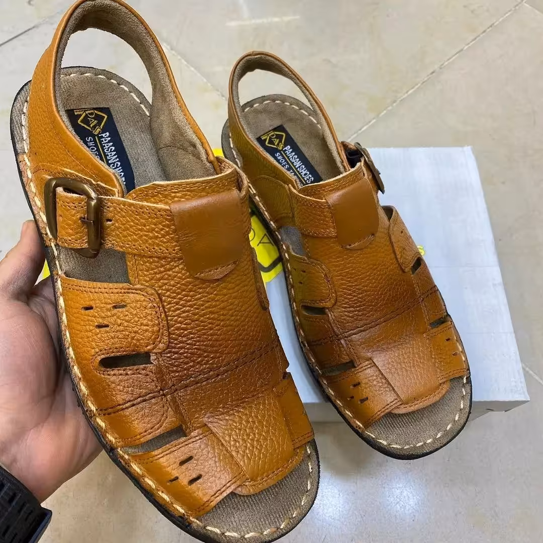 کفش طبی تابستانی بندی تمام چرم با زیره تزریق در سایزبندی و رنگبندی متنوع