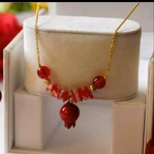 سرویس یلدا با انار قرمز از استیل درجه یک