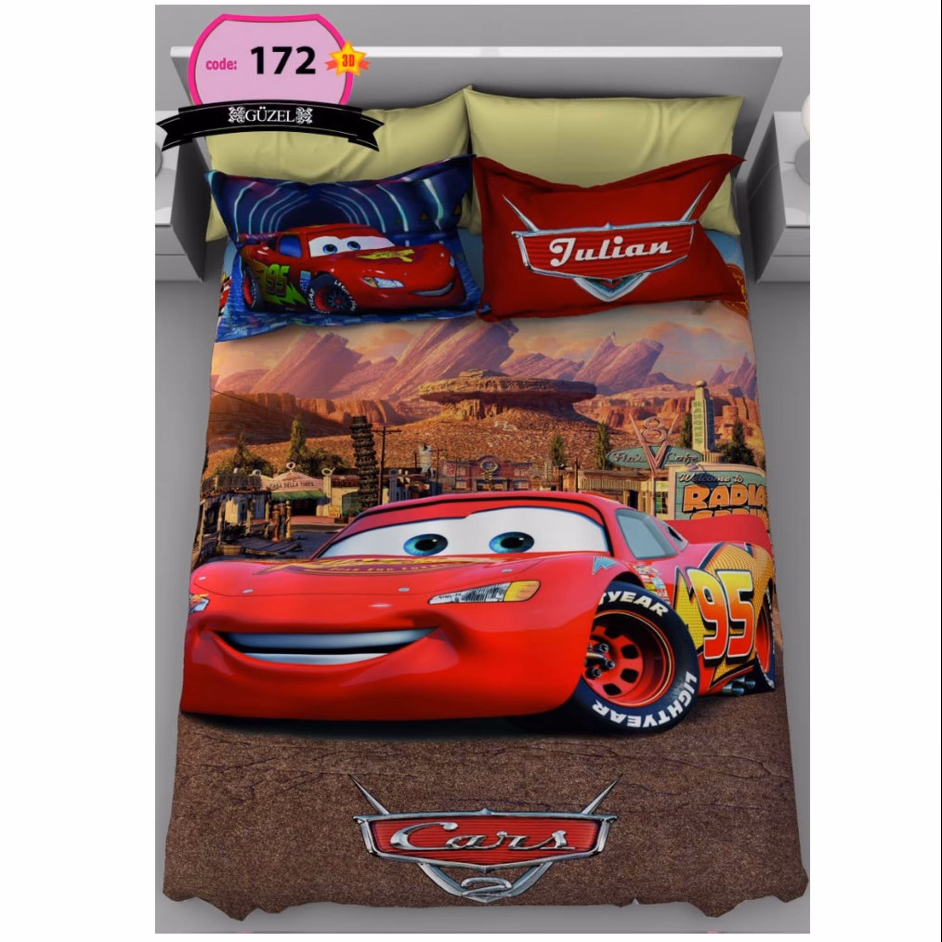 روتختی تک نفره سه بعدی برند گوزل -5 تکه -کد 172