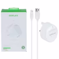 شارژر دیواری فست سه پین 12 وات دو پورت جرلکس مدل GA-22Y به همراه کابل شارژ آیفون