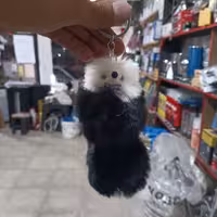 جا سوئیچی و آویز عروسکی مدل 2 مشکی