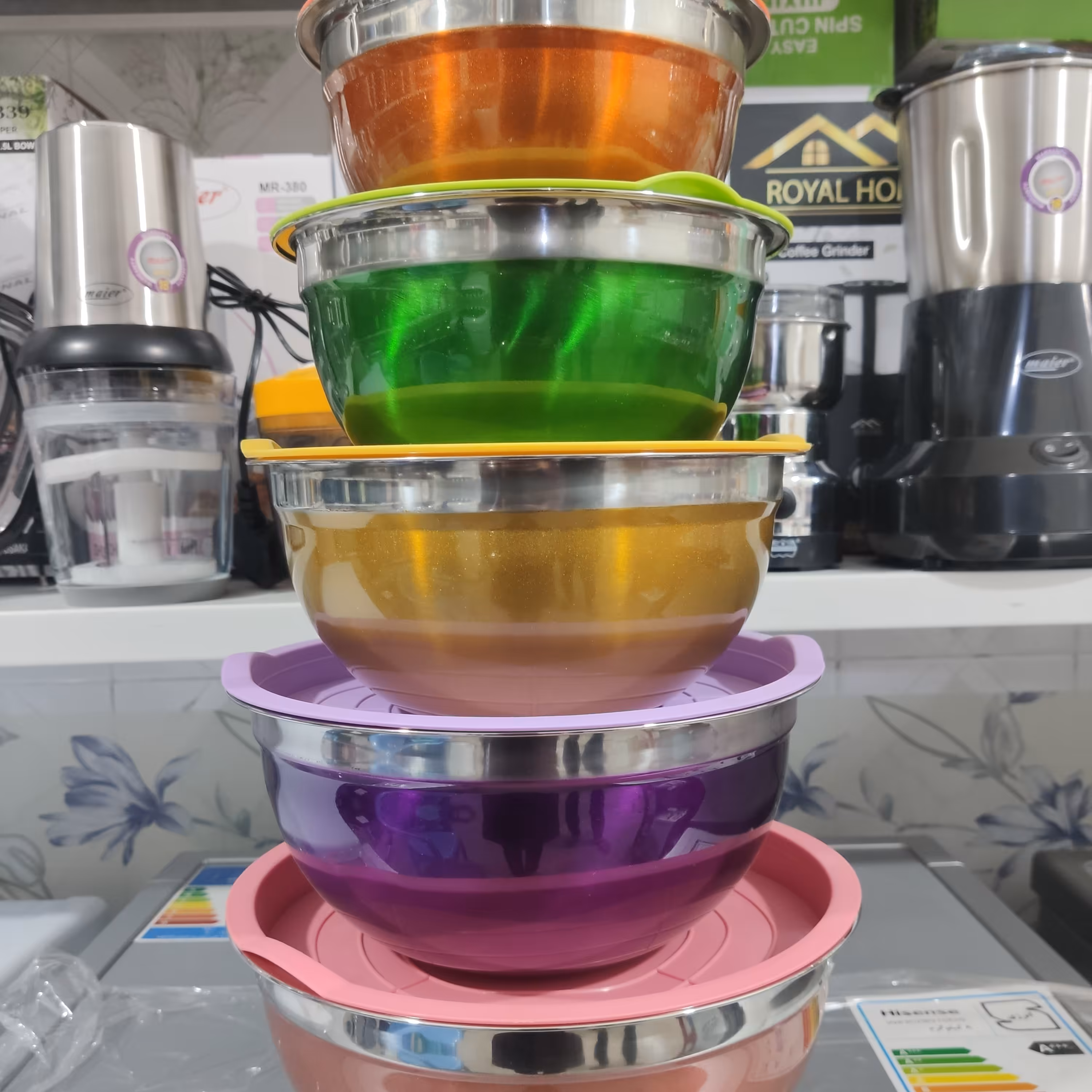 سرویس ظروف نگهدارنده پنج پارچه بدنه استیل