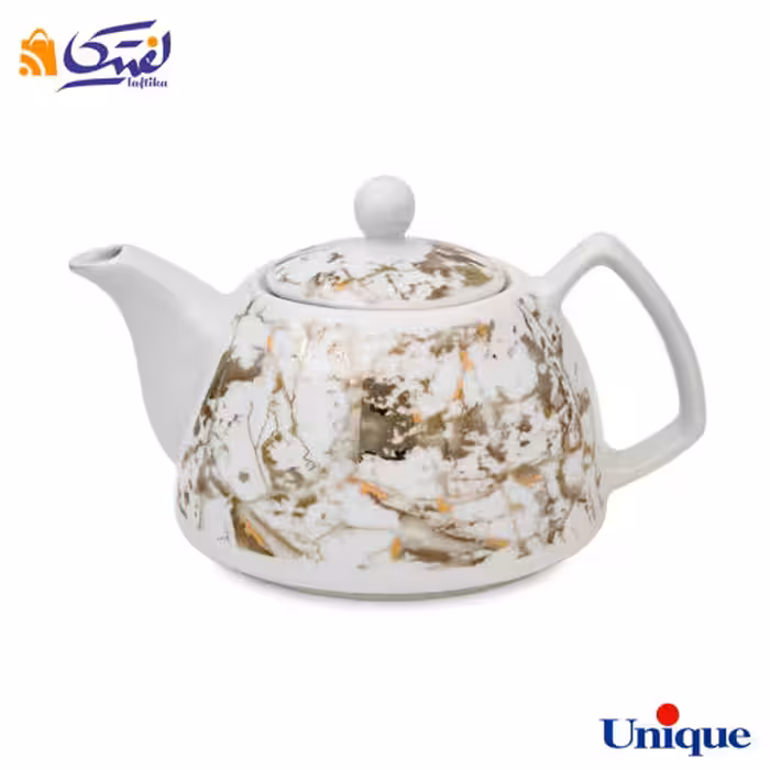 قوری چینی یونیک مدل گرانیت طلایی UN-7542