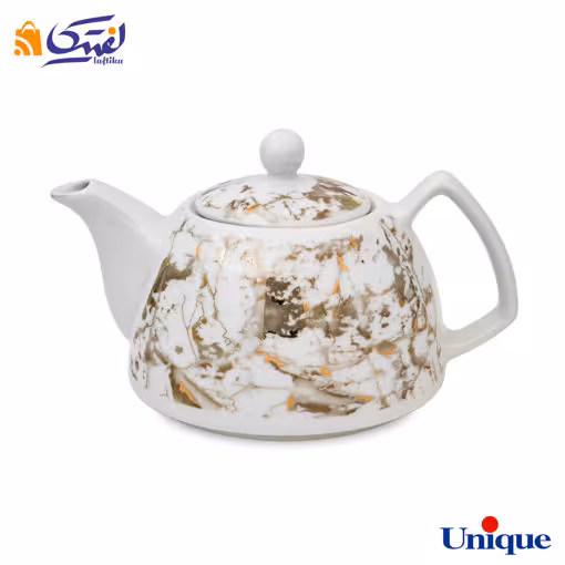 قوری چینی یونیک مدل گرانیت طلایی UN-7542